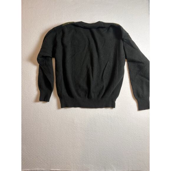 Vintage Argyle Italian Wool V Neck Sweater M No Brand Tags - Picture 7 of 8